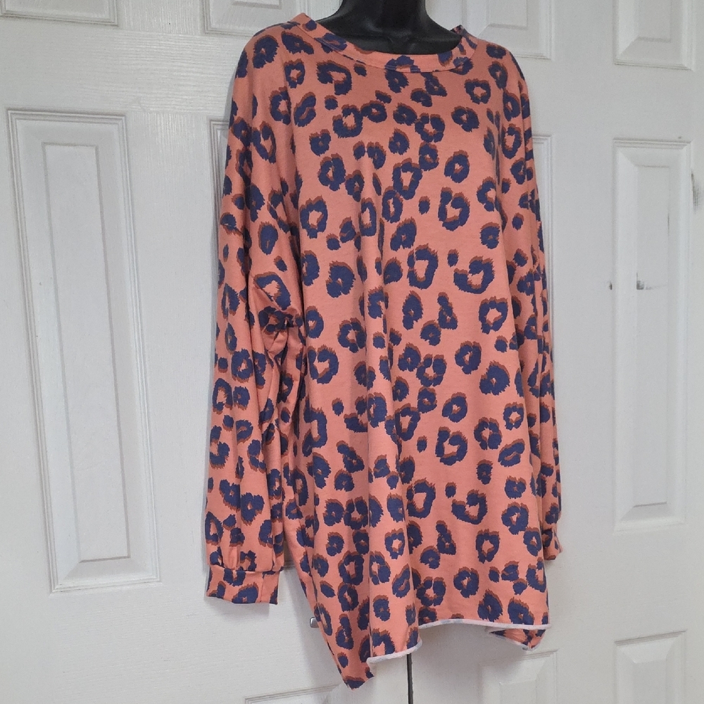 Fantastic Fawn Orange and Blue Patterned Top